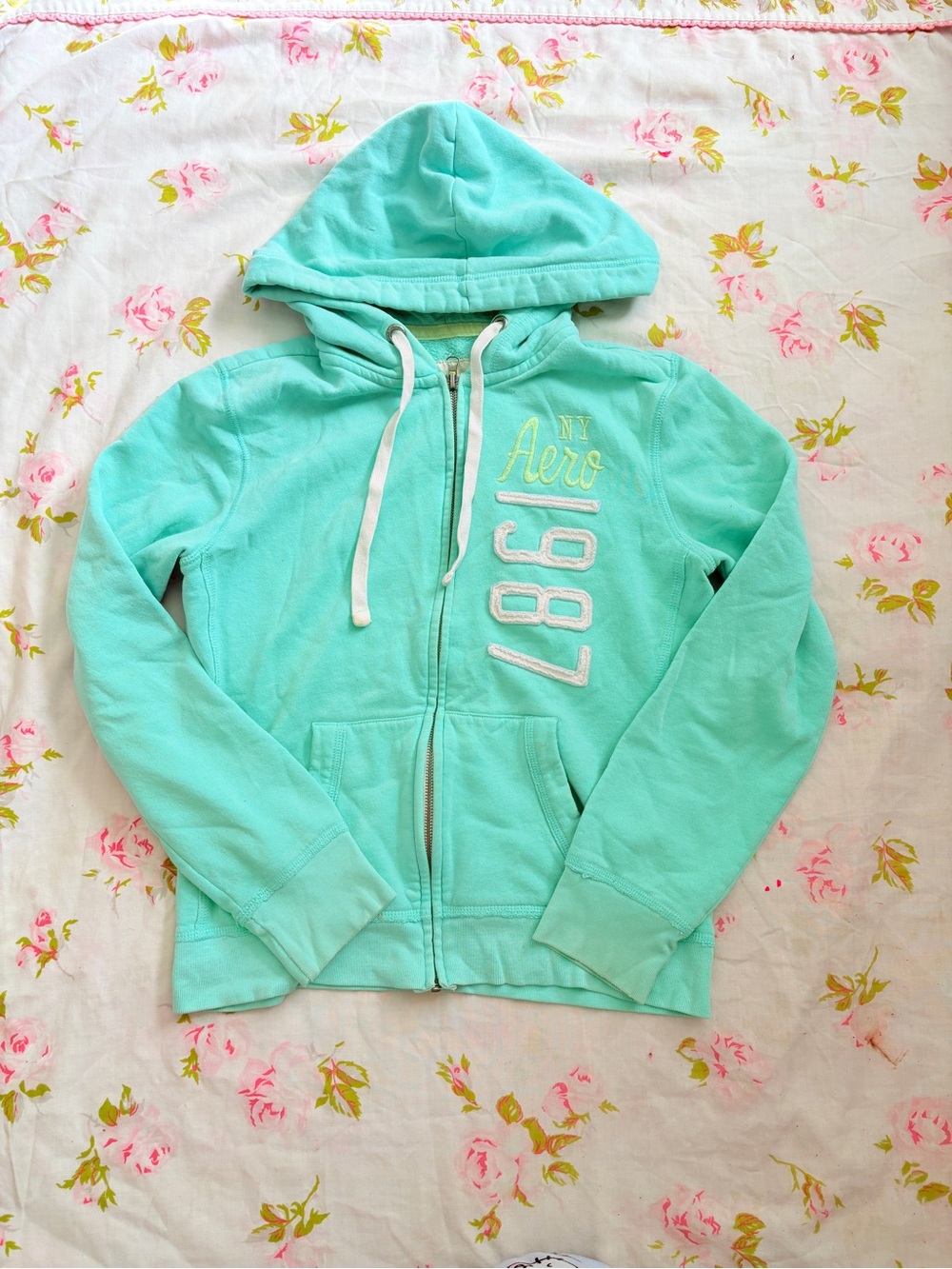 2000s aeropastle zip up hoodie